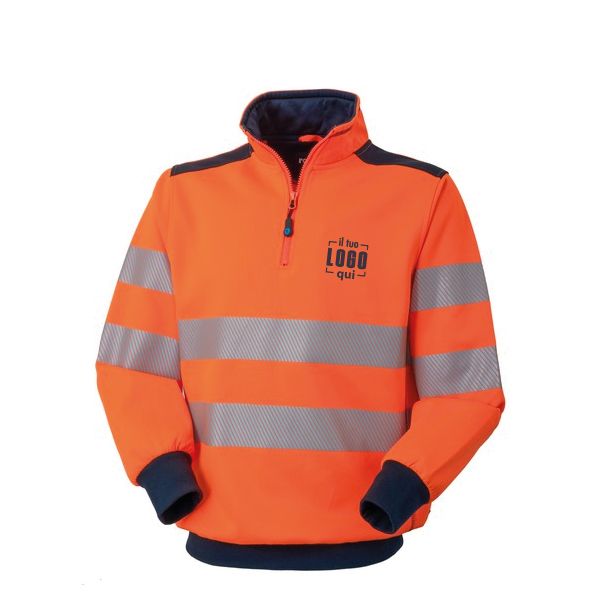 Felpa Collo Alto Alta Visibilità  Invernale Personalizzata - Rossini