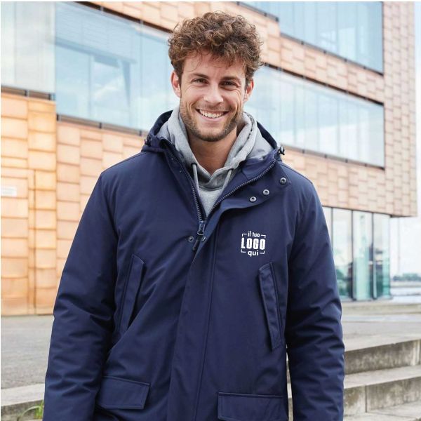 Parka Unisex Poliestere Imbottito con Cappuccio - James & Nicholson