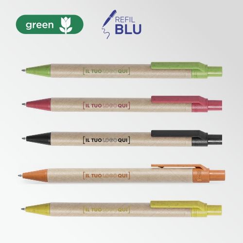 Penna ecologica Linea Nature in cartone riciclato e fibra di grano | Personalizzata