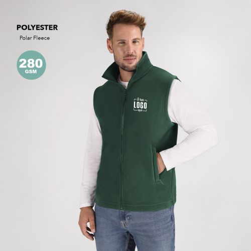Gilet Full Zip Uomo in Pile con Tasche Laterali Personalizzato Perfetto per il Tempo Libero-DESTIN