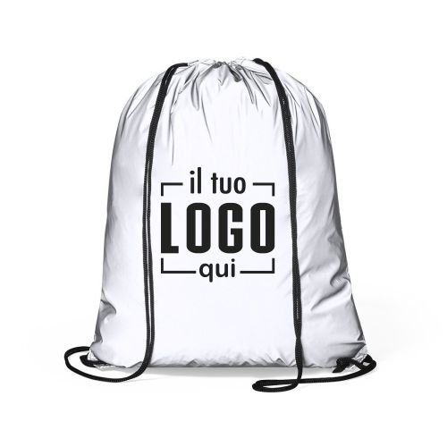 Sacca in Morbido Poliestere Riflettente Resistente fino a 7 Kg Personalizzata Ideale come Articolo Sport, Lavoro-BAYOLET