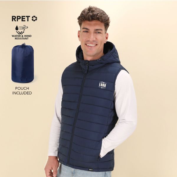 Smanicato Unisex con Cappuccio in RPET Resistente ad Acqua e Vento Personalizzato Ideale come Capo Spot-DEMPAX