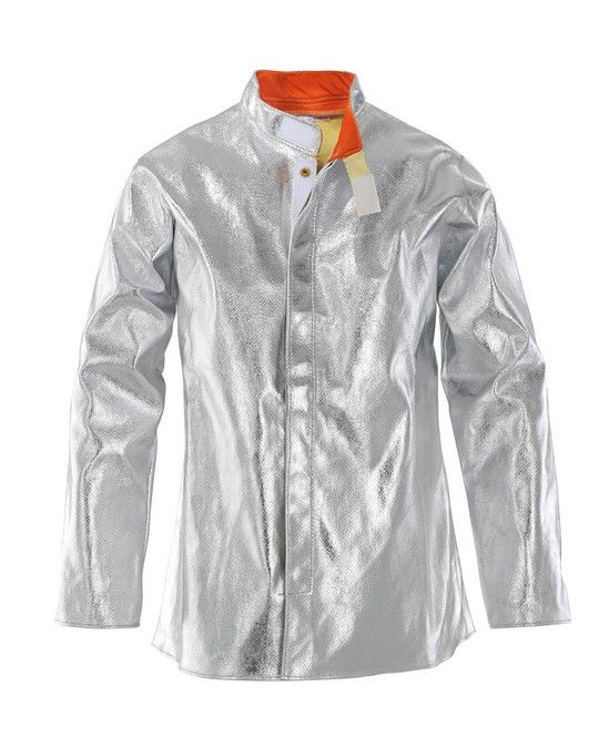 Giacca in Fibra Aramidica Alluminizzato Personalizzata come Capo da Lavoro per Fonderie, Saldatori