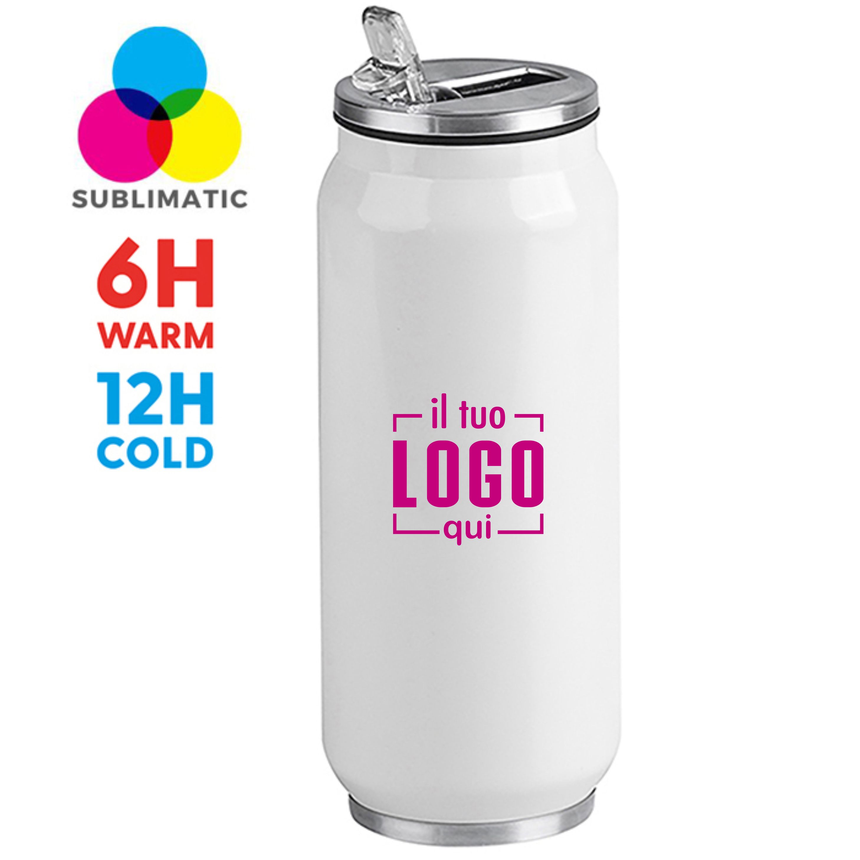 Borraccia Termica Acciaio 500 ml – Doppio Strato | Personalizzata