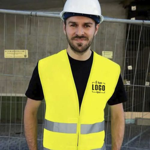 Gilet di Sicurezza da Adulto con Due Strisce Riflettenti Personalizzato