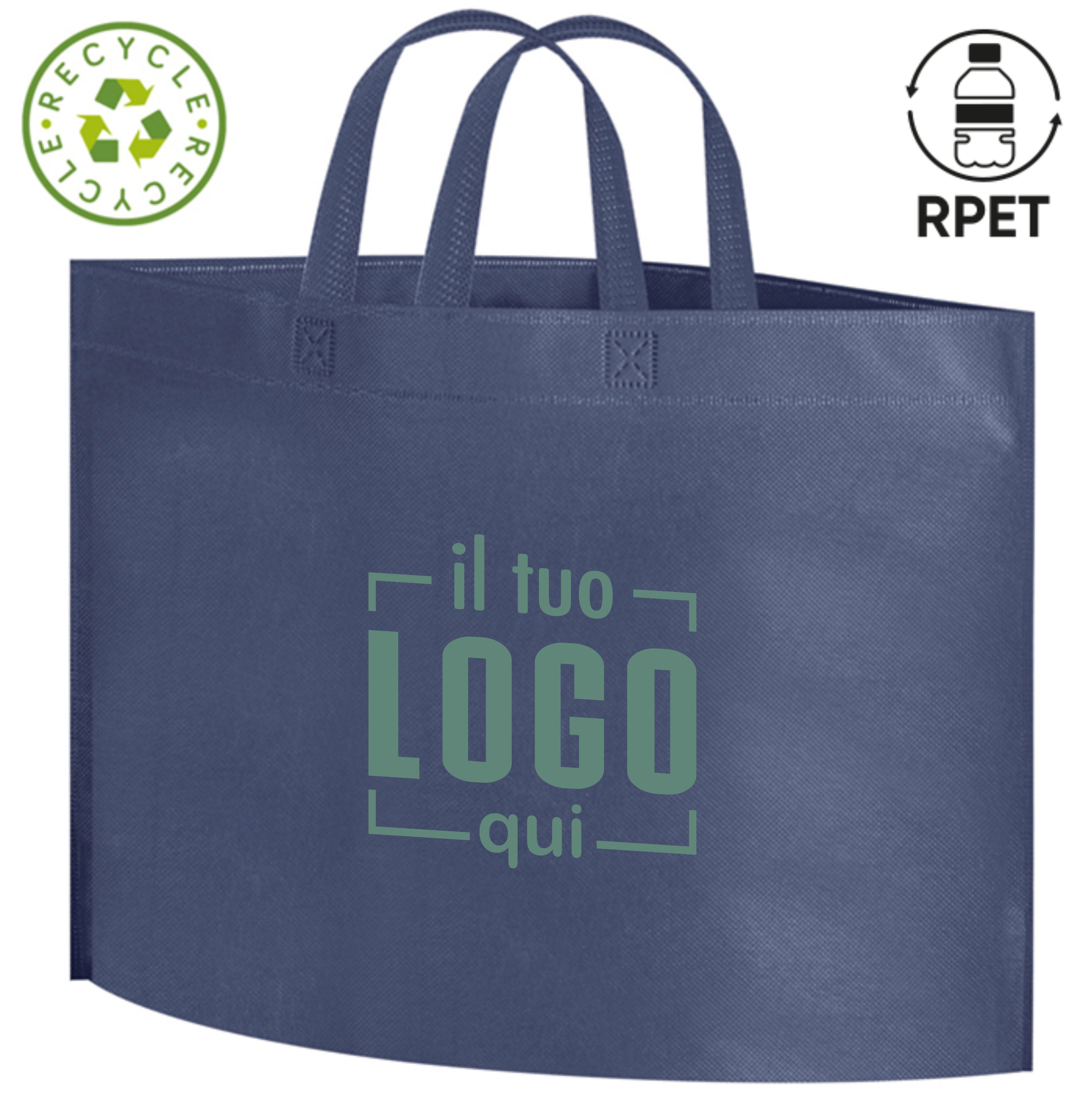 Shopper in TNT Ecologico a Manici Corti Resistente Fino a 18 Kg Personalizzata Ideale come Articolo Promozionale, Marketing-ECOBAG3