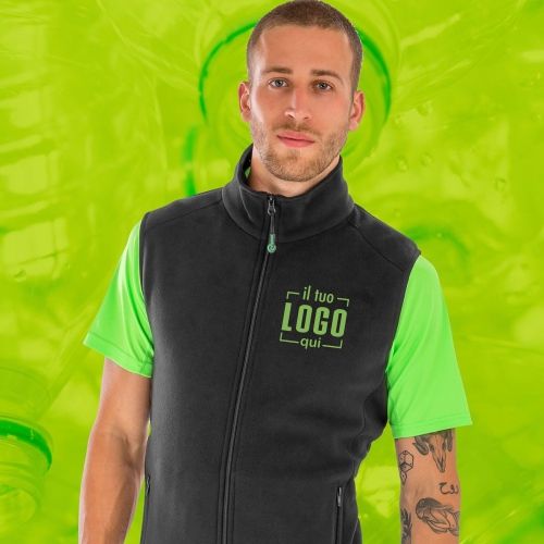 Gilet Full Zip Uomo in Pile con Tasche Laterali Personalizzato Perfetto per il Tempo Libero-DESTIN