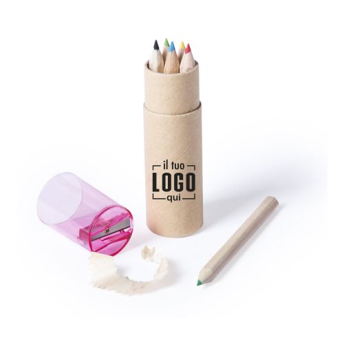 Set Colori da 6 Pezzi Personalizzato Ideale con Pensierino Compleanno, Eventi Bambini