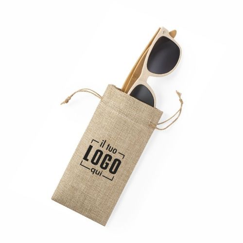 Custodia in Poliestere Ecru con Cinturini Regalabili e Interno Morbido Personalizzata