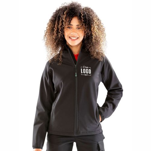Recycled printable 3-layer hooded softshell