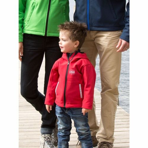 Felpa con Cappuccio da Bambino in Soft Shell Full Zip Personalizzata Ideale per Tempo Libero