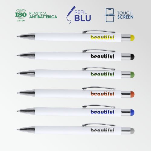 Penna Touch in Alluminio e Refill Jumbo | Personalizzata - Touch Woner
