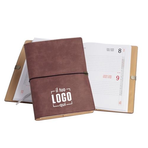 Agenda Giornaliera 15x21 con Elastico e Interno Intercambiabile | Personalizzata