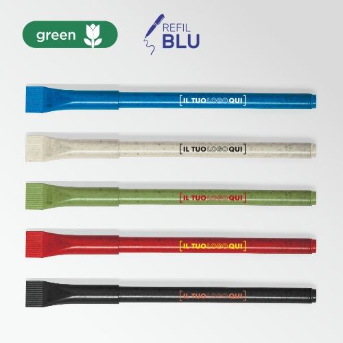 Originale Penna con Cappuccio in Fibra di Grano Personalizzata Ideale come Gadget Promozionale