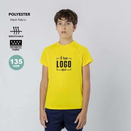 T-Shirt Tecnica per Bambini 100% Poliestere Traspirante-Tecnic Sappor
