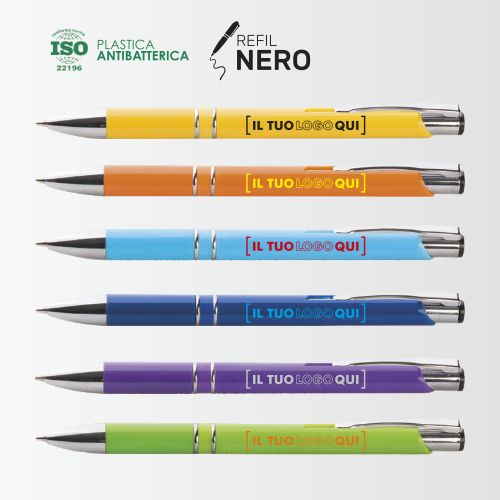 Penna a Sfera Personalizzabile con Corpo Colorato | Plastica - VIVID