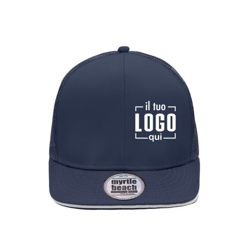 Berretto 6 Pannelli in Poliestere Visiera Piatta & Chiusura Snap| Personalizzato