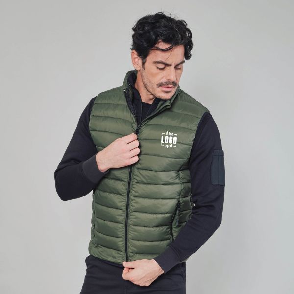 Smanicato Lucido e Morbido in Poliestere Idrorepellente Personalizzato Perfetto come Articolo Promozionale-Gilet Gand