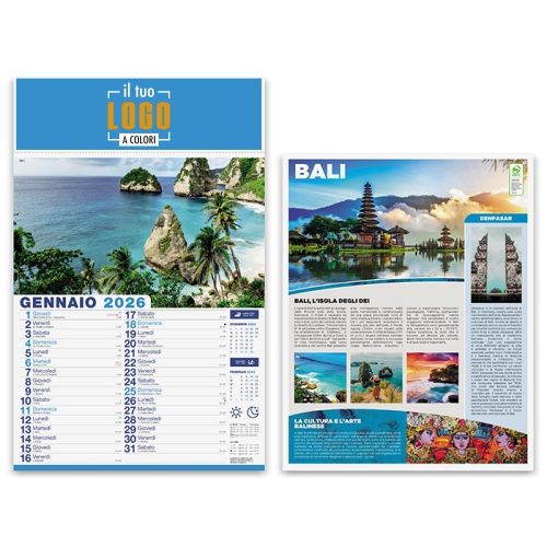 Calendario Illustrato 2026 | Testata 30×9 cm Personalizzabile | METE DA SOGNO