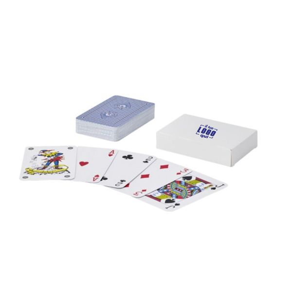 Mazzo di Carte da Gioco da 54 in Scatola Riciclata Personalizzate Ideali come Gadget Promozionale-Ace