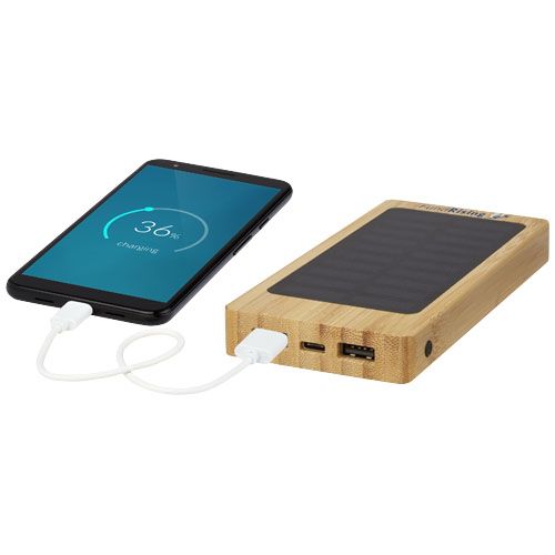 Power bank a energia solare da 8000 mAh in bambù Alata