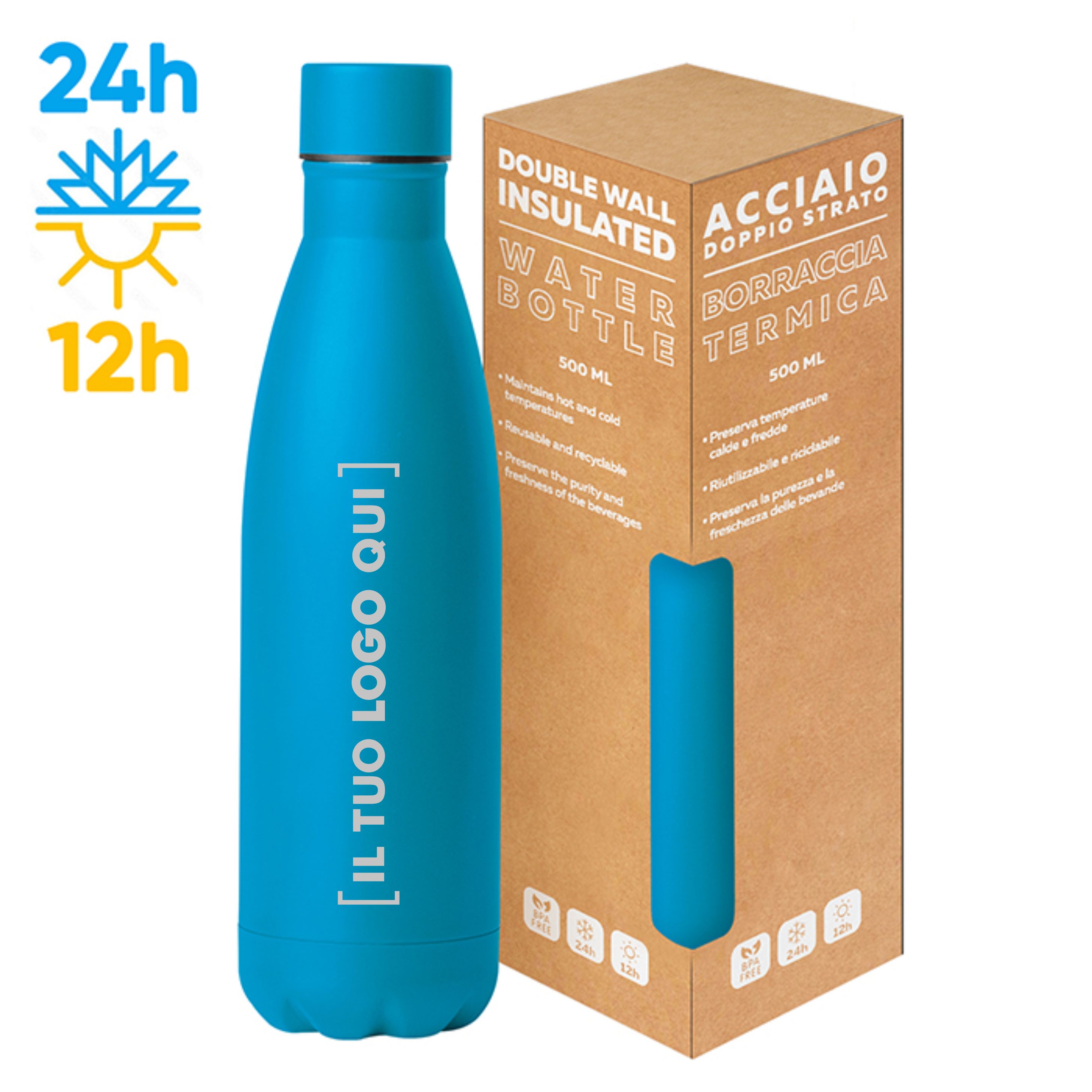 STEEL MAT BOTTLE 500 FLAT