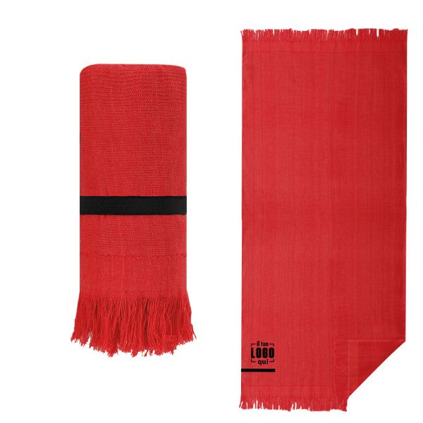 Asciugamano 100% Cotone con Frange 150x170 cm Personalizzato Ideale da Portare in Spiaggia-BRISLY
