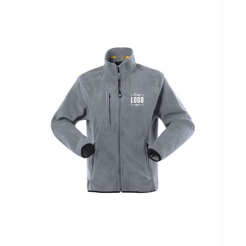 Pile da Donna Full Zip Collo Alto con Bordini di Colore a Contrasto Personalizzata