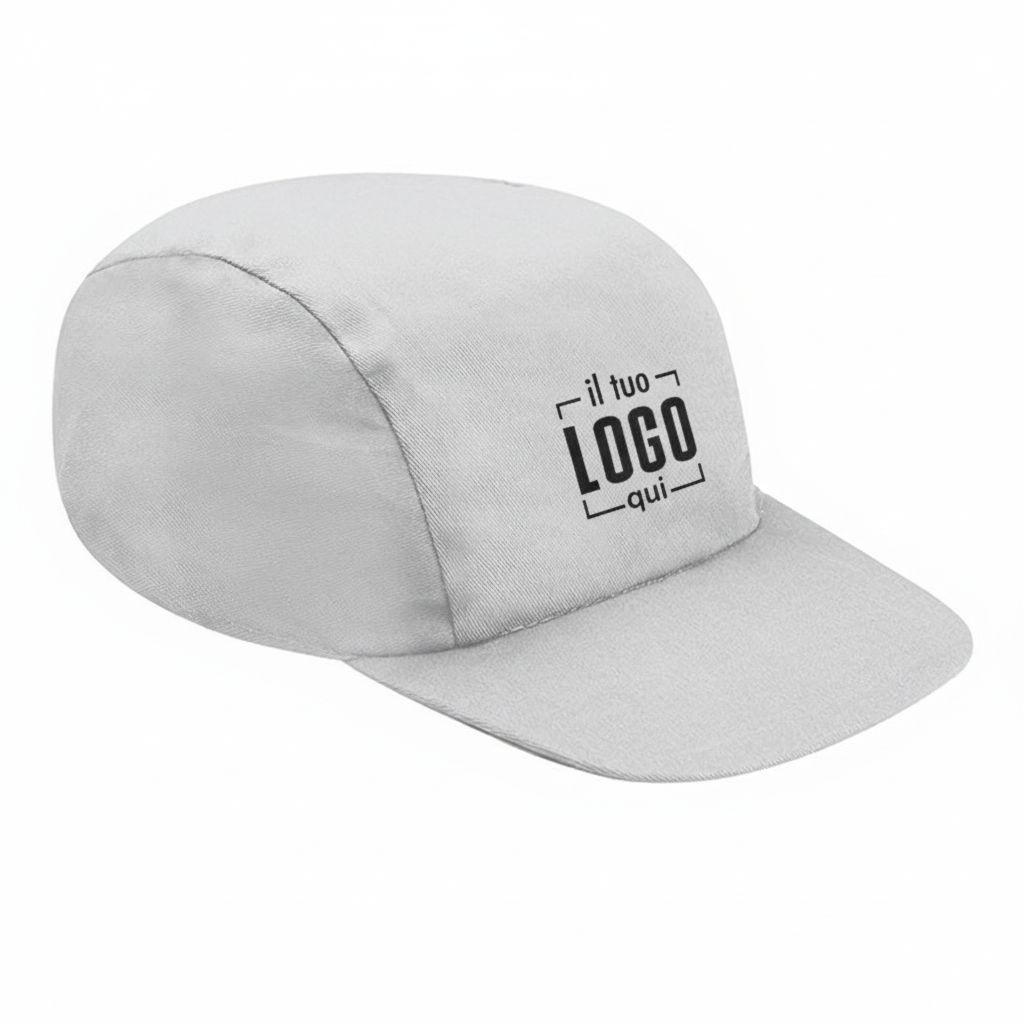 Berretto 3 Pannelli in Cotone Twill Con Elastico| Personalizzato