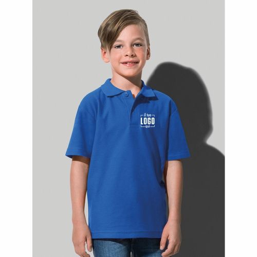 Polo Cotone Ring-Spun Bambino con Bottoni Tono su Tono| Personalizzata