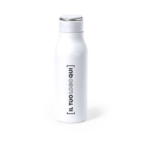 Borraccia in Acciaio Inox da 600 ML con Anello per Trasporto Personalizzata, Perfetta come Idea Regalo