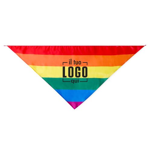 Bandana Arcobaleno Multicolore in Morbido Poliestere| Personalizzata
