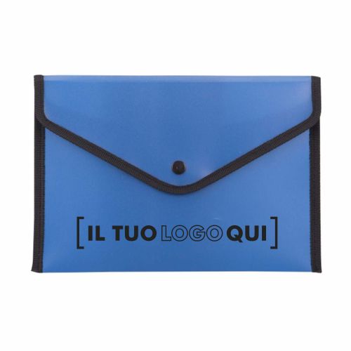 Cartella Porta Documenti A5 in Plastica con Bottone e Bordi Rinforzati