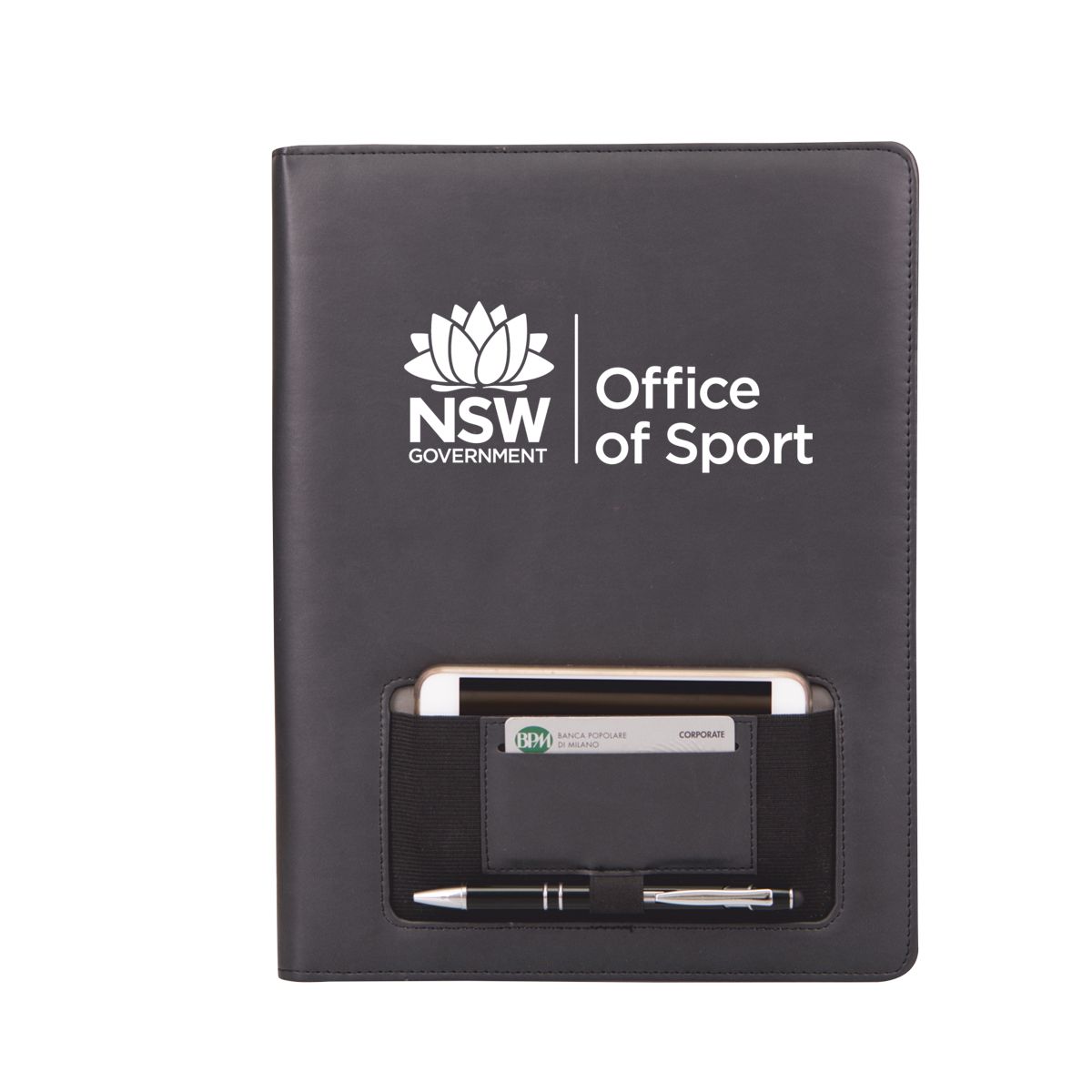 Cartella Simil Pelle con Porta Cellulare e Blocco Note | Personalizzata