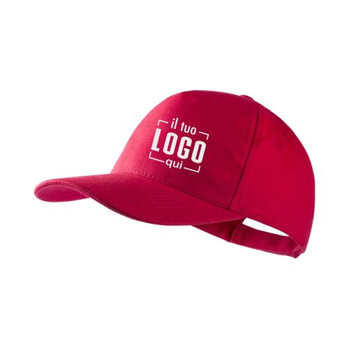 Cappellino con Visiera Trapuntata in Cotone Personalizzato per Aziende, Gruppi Sportivi