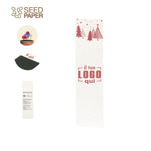 Segnalibro Natalizio in Carta Seminabile – Eco-Friendly | Personalizzato