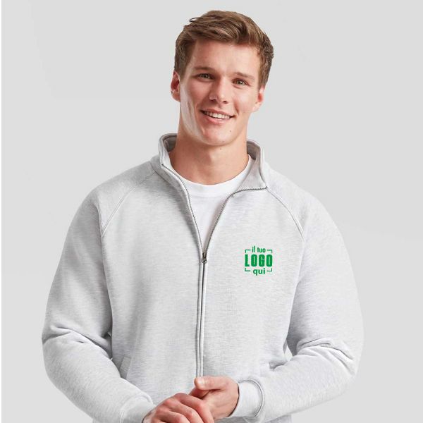 Felpa Uomo Felpata Internamente Monocolore Personalizzata Ideale come Capo Tempo Libero