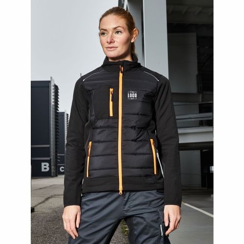 Giubbetto Donna in Softshell a Due Strati in Poliestere Riciclato Leggermente Sfiancato Personalizzato Perfetto come Capo per Sport e Tempo Libero-HYBRID JACKET