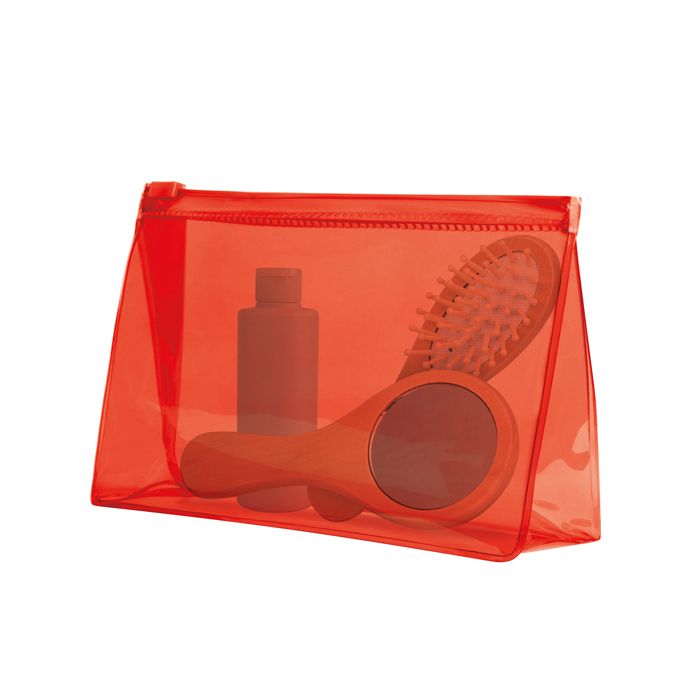 Beauty case in pvc da viaggio 17X12X4,5 cm personalizzata