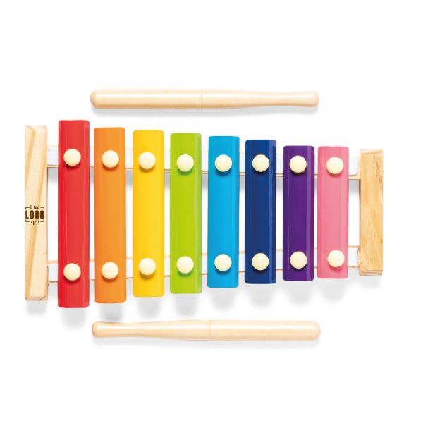 Xilofono e Bacchette in Legno Personalizzato Ideale come Gadget Scuole, Eventi Compleanno