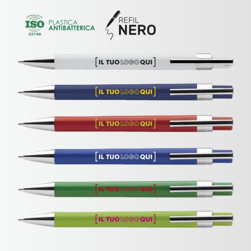 Penna a Sfera Colorata con Refill Jumbo Nero | Personalizzata - PORTRAIT