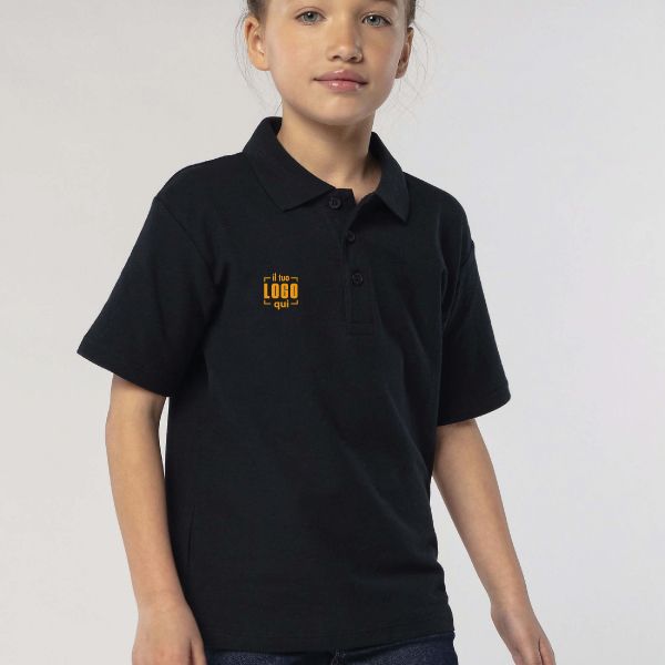 Polo Bambino Manica Corta Collo a Costina e Spacchi| Personalizzata