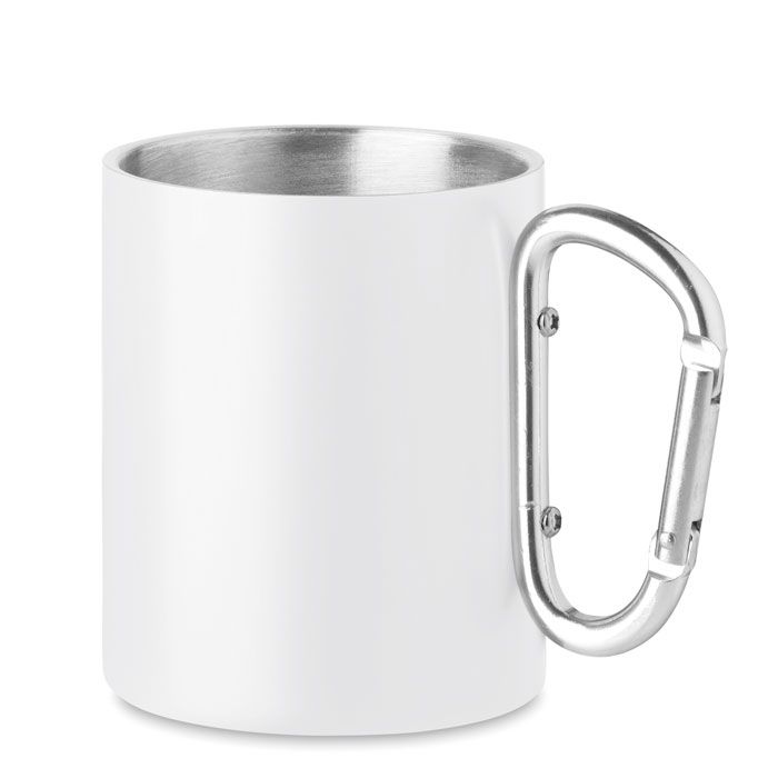AROM. Cană metalică cu mâner tip carabină