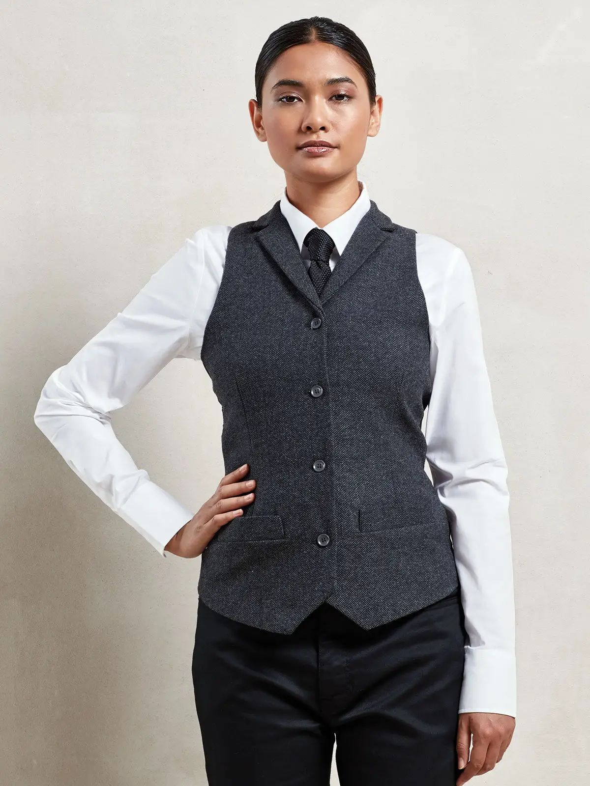 Ladies' Herringbone Waistcoat - Premier