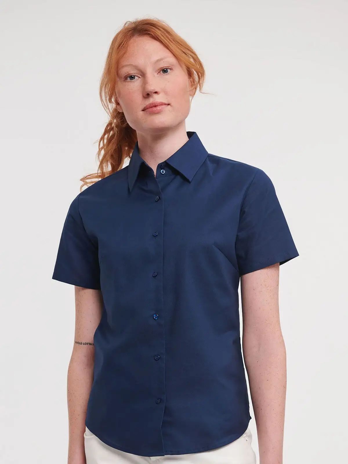 Ladies' Short Sleeve Easy Care Oxford Shirt - Russell