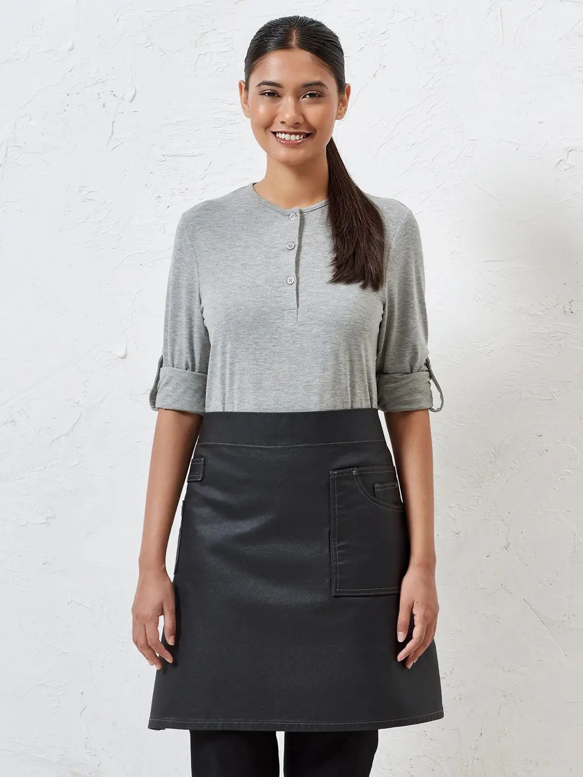 Division - Grembiule vita in denim effetto cerato