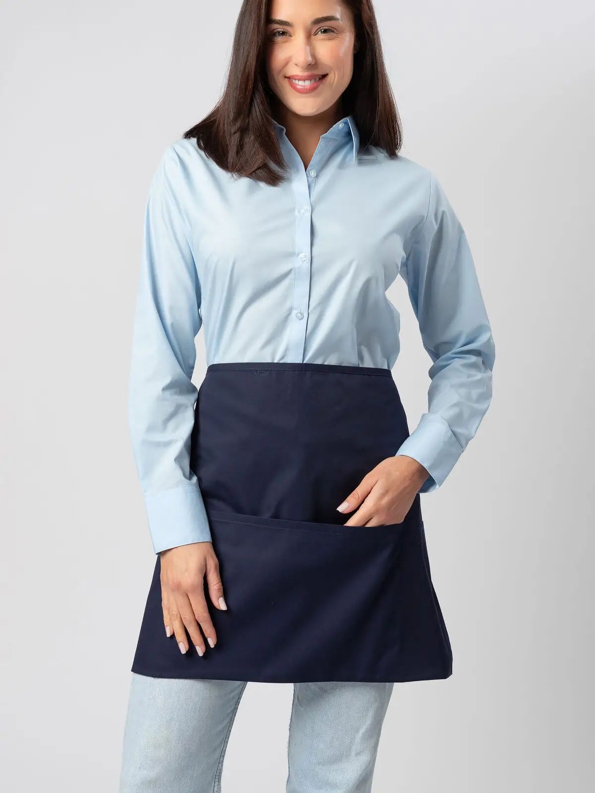 Half apron with large pocket - Colore Italiano