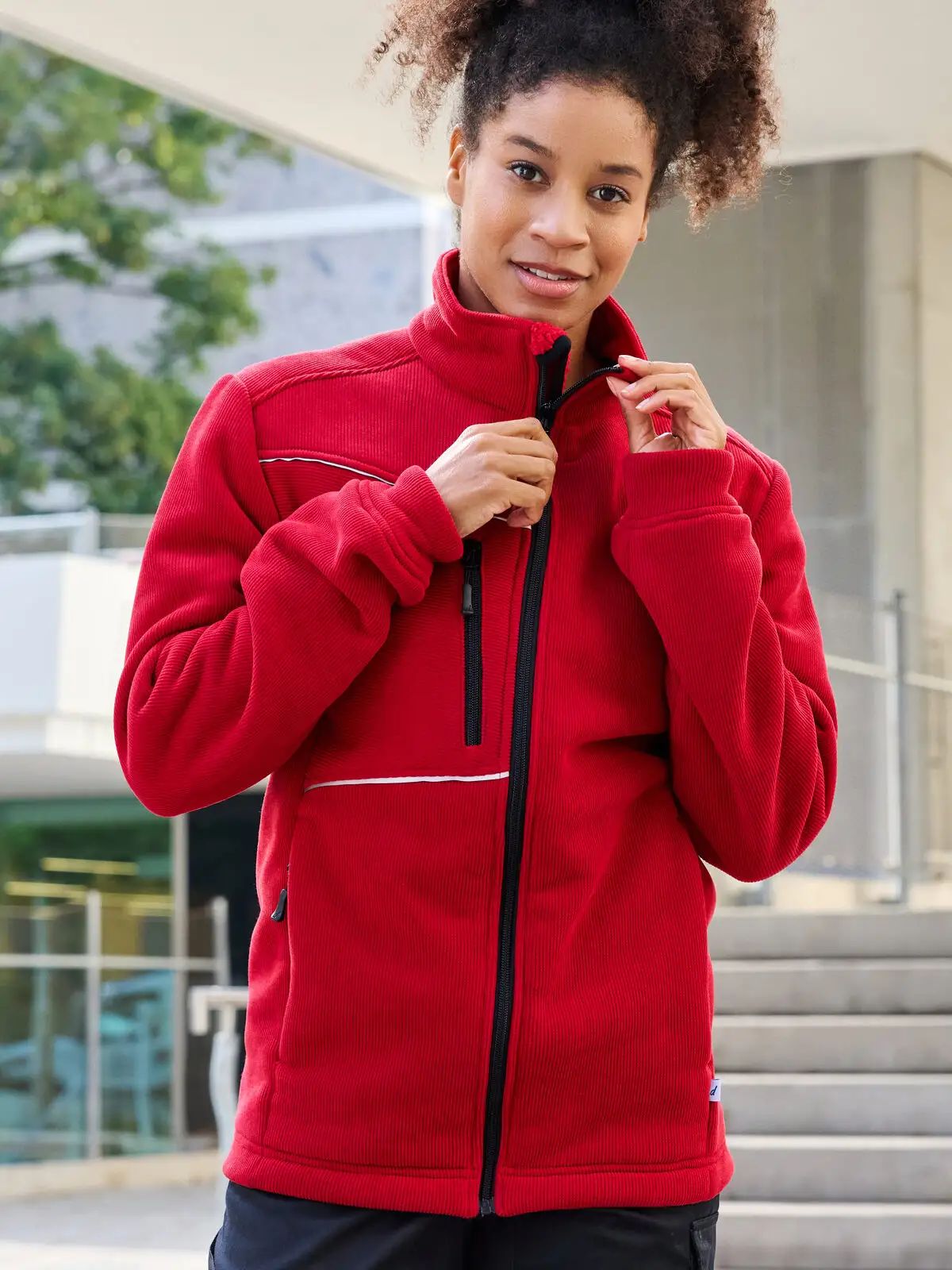 Fleece Jacket - Corduroy Look - Daiber