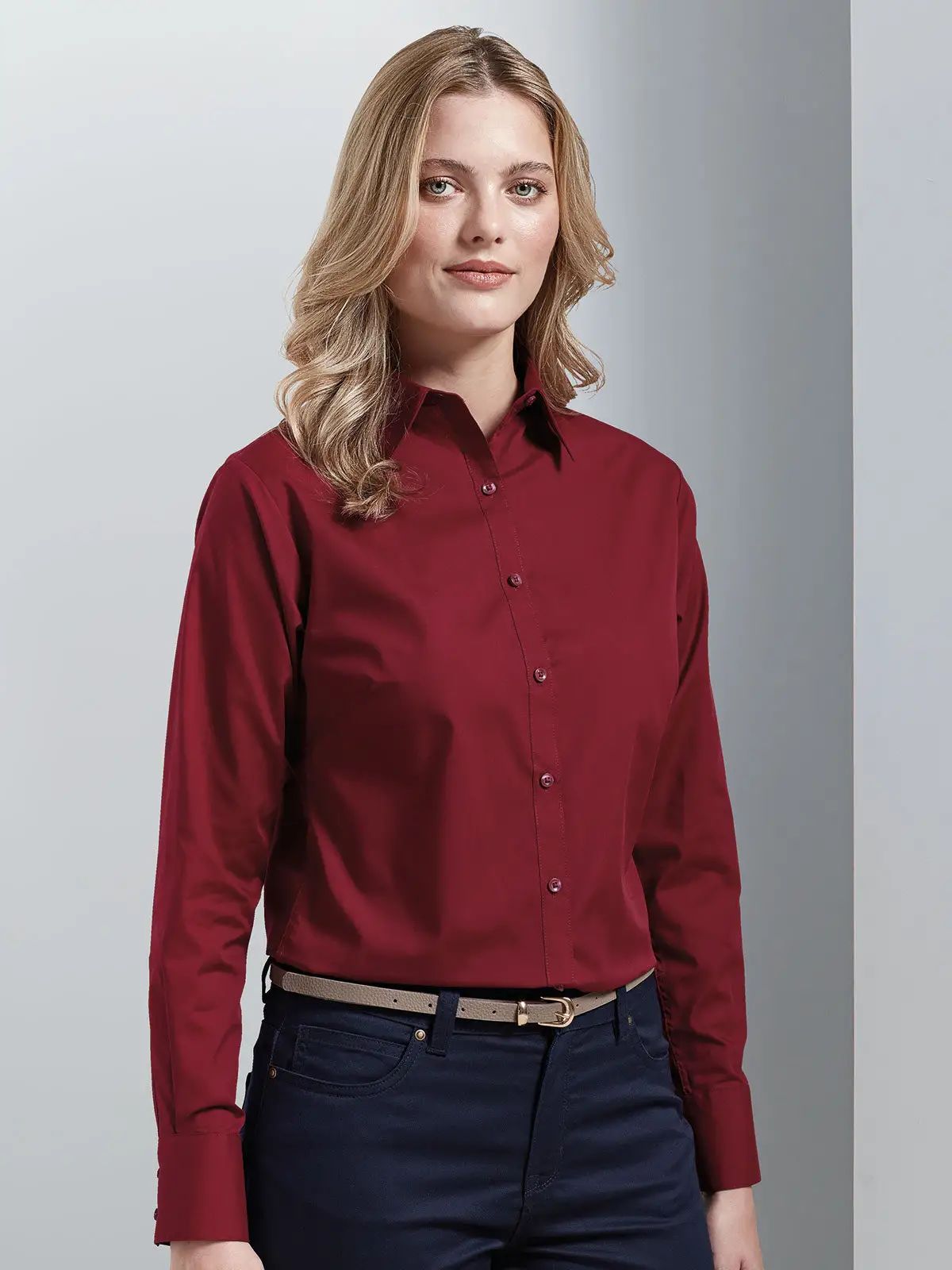 Poplin Long Sleeve Blouse - Premier