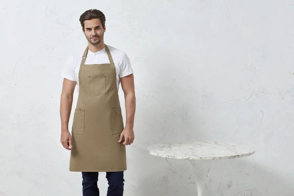 Cotton Chino Bib Apron - Premier